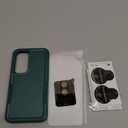 RMOCR Case for Samsung Galaxy S25, Full Body Heavy Duty Rugged Shockproof Protective Phone Cover with Lanyard Strap, Tempered Glass Screen Protector and Camera Lens Cover, Dark Green