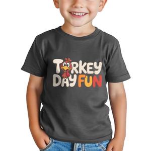 Funny Thanksgiving Shirts for Kids Girls Boys Turkey Pumpkin Toddler Graphic T-Shirt Clothes Tops Tee 2T-8Y