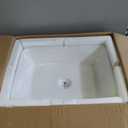 Lordear Vessel Sink Rectangle 19 Inch Bathroom Sink,Rectangular Modern Above Counter Bathroom Sinks White 19x15 Inch Porcelain Ceramic Vessel Vanity Sink Art Basin