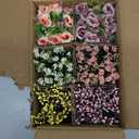 LUEUR 6Pcs Artificial Flowers with Ceramic Pot Fake Flower Arrangements Small Faux Spring Flowers in Vase Home Spring Decor, Centerpiece Table Decorations for Farmhouse Office Shelf Dining Table