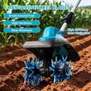 Tiller Cultivator Compatible with Makita 18V Battery (Tool Only),500 RPM Cordless Brushed Garden Rototiller,9’’ W× 7’’ D Electric Soil Rototiller,Foldable Soil Tilling Tool for Gardening/Soil Turning