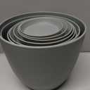 Gray Plant Pots with Drainage Holes & Saucers 15 Pack, Indoor & Outdoor Stackable Space-Saving Planters for Houseplants & Flowers, (7", 6.7", 6", 5.3", and 4.8" Inches), Durable & Weatherproof