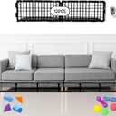 12Pcs Under Couch Blockers for Pets, Adjustable Plastic Under Bed Blockers, Furniture Barriers for Toys Dogs Cats (Black)