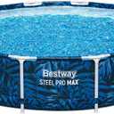 Bestway: Steel Pro MAX - Round Swimming Pool Set - 12' x 30" Tropical - Above Ground, Tritech Construction, Filter Pump, Steel Frame, Click-Assembly