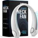 Portable Neck Fan -3 Speed Rechargeable Bladeless Neck Cooler, Quality Comfortable Lightweight, Personal Neck Fan For Women & Men Modern Design, Great Cooling Fan For Travel, Outdoors & Sports (Off-White)