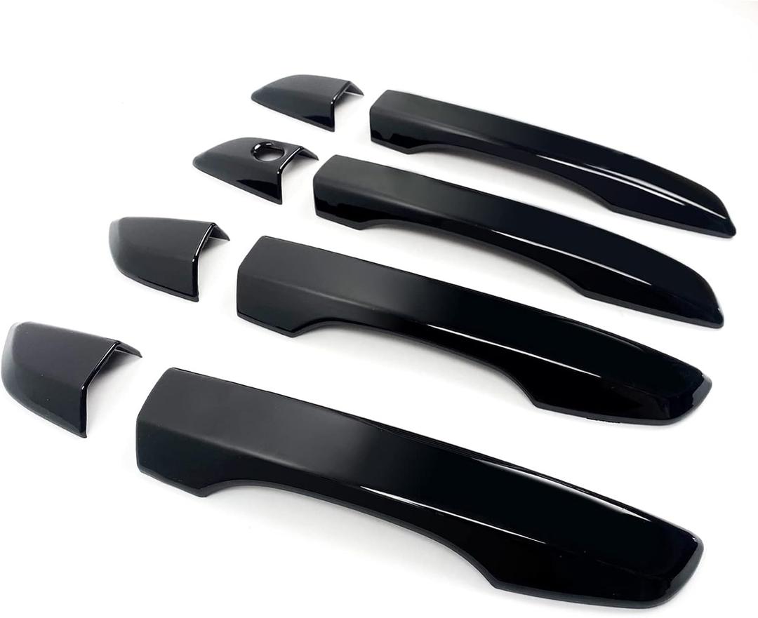 Door Handle Covers Trim Compatible With 10th Gen Honda Civic Sedan Hatchback Coupe Type R 2016 2017 2018 2019 2020 2021 Exterior Door Handles without smart Entry keyhole Glossy black Car Decoration