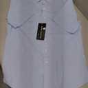 Van Heusen Men's Short Sleeve Dress Shirt Regular Fit Poplin Solid (16.5" Neck, Cameo Blue)