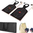 42ft Cornhole Board Set,Wooden Corn Hole Games for Adults Bean Bag Toss Game Set, w/ 8 Corn Hole Bags, & 2 Cornhole Board & a Carrying Case for Wedding/Party/Outdoor/Hiking/Yard (Target design)
