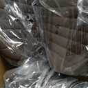 Youhauchair Bar Stools Set of 2, Swivel Counter Height Barstools with Back, Adjustable Faux PU Leather Bar Chairs, Modern Armless Kitchen Island Stool, Brown