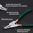 SPEEDWOX 7-Inch Circlip Pliers, Tip Diameter 0.07 Inch, External Snap Ring Pliers, Heavy Duty Precision Retaining Ring Pliers, Curved Jaws for Ring Remover Retaining