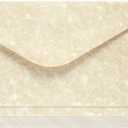 48 Pack Parchment Envelopes for Writing Letters with Gummed Seal - Decorative Vintage Style Home Stationary Supplies 8.75x4 Inch - Fancy Envelope for Letter (Cream)