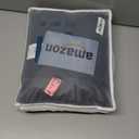 MooMee Bedding Duvet Cover Set 100% Washed Cotton Linen Like Textured Breathable Durable Soft Comfy (Solid Black, Queen 90"x90")