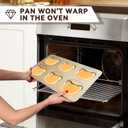 6 Cavity English Muffin Pans, Bear-Shaped Donut Mold Cake Pan, Straight Side English Muffin Cupcake Pan with Lid, Non-Stick Madeleine Doughnut Pans for Bear Cake Decoration