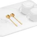 Large Stone Dish Drying Mat for Kitchen Counter, Quick Drying Diatomaceous Earth Stone Mat, Super Absorbent Marble Dish Drying Pad, Heat Resistant Non-Slip Rack Tableware Mat(15.7x23.8 inch)