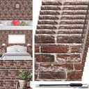 Tinlade 30 Pcs 28.81 Sq ft 3D Wall Panels Peel and Stick Foam Brick Wallpaper Printable Faux Brick Wall Panels Decorative Self Adhesive Tiles Waterproof(Red Brick)