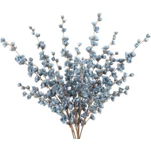 IPOPU Dusty Blue Delphinium Artificial Flowers Bulk 5PCS Faux Snapdragon Stems 45.6in Tall Fake Flowers for Floor Vase Table Centerpieces Wedding Home Decor (Dusty Blue)