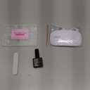 Misssix Short Almond Gel Nail Tips Kit, 216Pcs Pre Etched Clear Fake Nails, Full Cover False Nail 9-in-1 Gel Glue and Portable Mini U V Nail Lamp for Women 12 Sizes