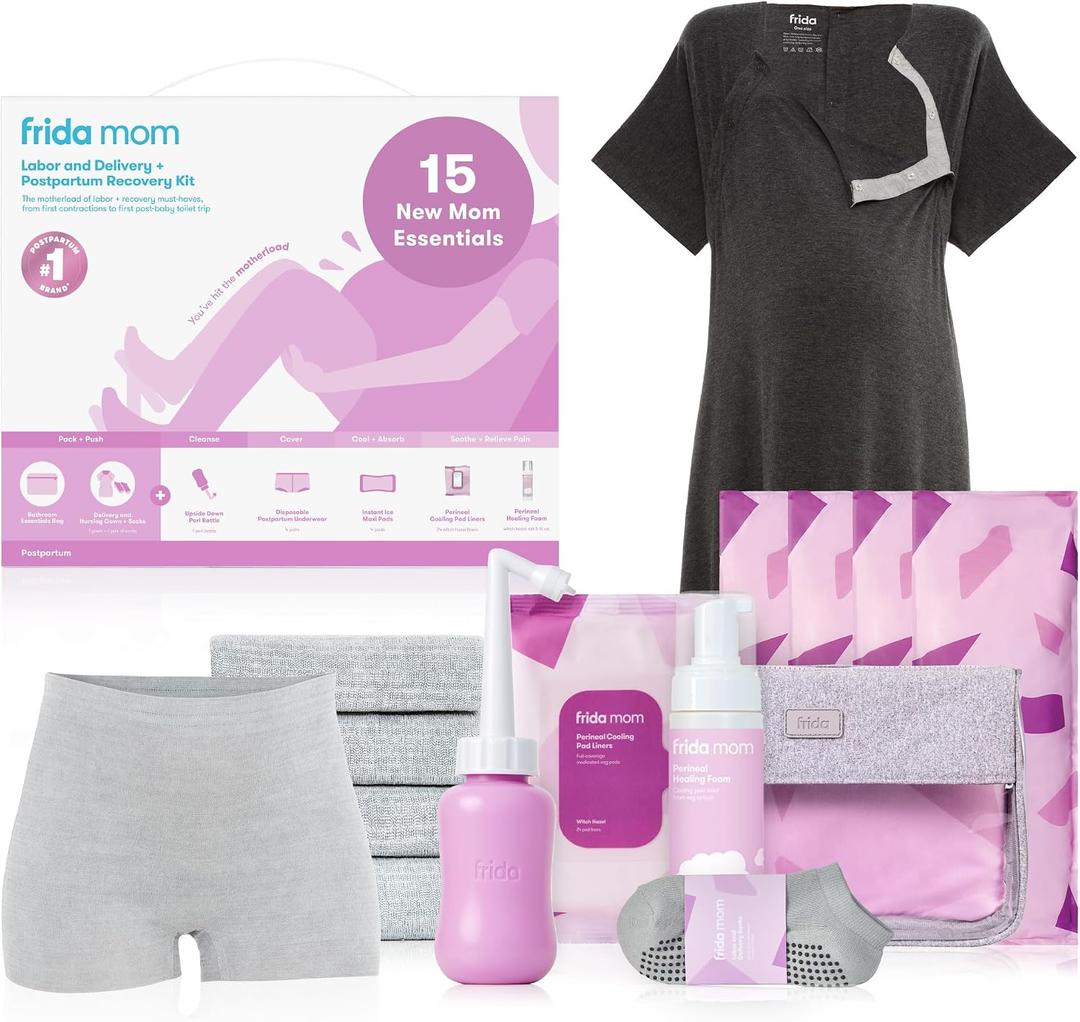 Frida 15pc Labor & Postpartum Kit Gift Set for Baby Showers & Mom to Be, Expiry: 2028-01-31