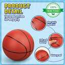 8.6" Water Pool Basketball Set with Pump, Replacement Ball for Basketball Hoop Trampoline, PVC Waterproof Basketballs Floating Toy for Swimming Pool Seaside, Indoor Outdoor Water Games Summer Party