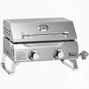 ONLYFIRE GRILLS Tabletop Gas Griddle with Lid & Foldable Legs, 2-Burner BBQ Propane Flat Top Griddle, Portable Grill Stove for Outdoor Cooking Patio Party Camping Tailgating RV, Stainless Steel, GS318