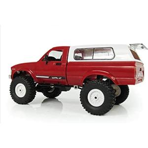 WPL C24 1/16 2.4GHz 4WD RC Car Crawler w/Headlight Remote Control Crawler Off-Road Pick-up Truck RTR Toy Boy, Girl and Adult (Red)