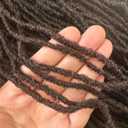 Fuax Locs Crochet Hair Super Lightweight Micro Locs 4 Pack Sister Locks Crochet Hair Synthetic braids Hair Extensions (#4, 18 inches)
