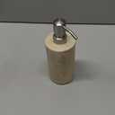 Natural Travertine Marble Soap Dispenser with Stainless Steel Pump, Marble Lotion Liquid Soap Bottles for Kitchen Bathroom