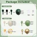 Zesliwy Emerald Green White Gold Balloons Arch Kit, Double Stuffed, Latex, 18inch, 12inch,10inch, 5inch