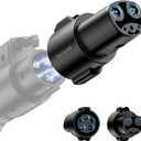 J1772 to Tesla Charger Adapter, Max 80A 250V Fast Charging Only for Tesla Model 3/Y/X/S/Cybertruck Charging Adapter, Compatible with SAE J1772 EV Charge to Tesla Adapter