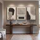Large Framed Neutral Abstract Wall Art for Living Room, 3 Piece Black and White Canvas Prints Paintings Artwork for Walls, Modern Minimalist Pictures Wall Decor for Bedroom Dining Room Office 24x36 In