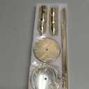 Gold Taper Candle Holder Set of 6, Brass Gold Tall Candlestick Holders, Metal Vintage Candle Stickers Long Holder Set, Pillar Decorative Candle Holder Fits 3/4 Inch Candle