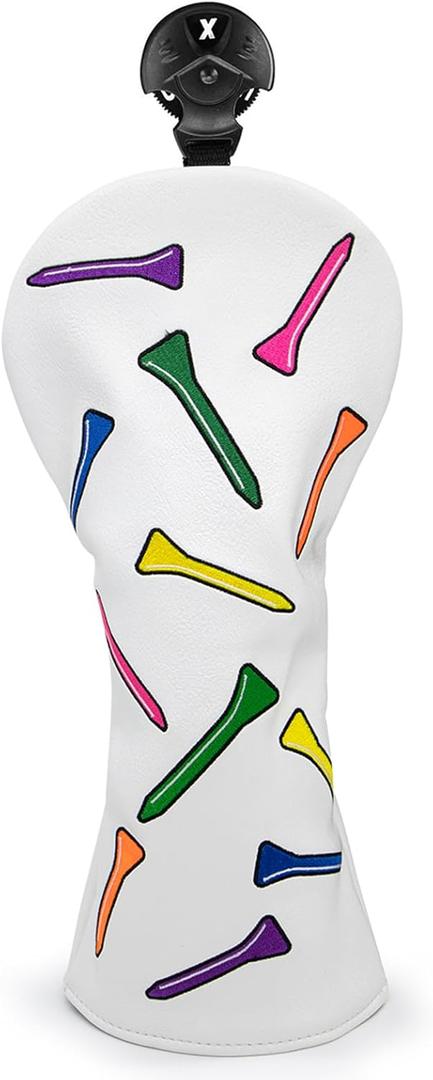 Golf Club Covers Colorful Tee Driver Cover Fairway Wood Headcover Hybrid Cover Leather 3 Wood Headcovers Mallet Putter Headcover Blade Putter Cover for Odyssey Scotty Cameron Taylormade