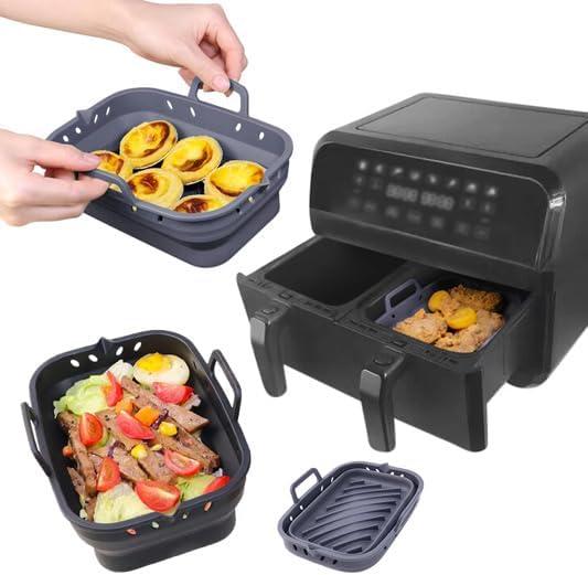 Original Air Fryer Silicone Liner, 4 piece set for your air fryer daily essential use, reusable, cleanliness maintaining good condition of your air fryer. The liners are 8.1inch 100% platinum silicone