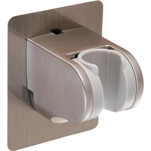 Shower Head Holder Strong Adhesive No Drilling Wall Mount Adjustable Handheld Showerhead Bracket for RV Kids Bathroom Shower,Fix Firmly and Use Conveniently (Brushed Nickle, 1)