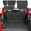 Cargo Mat Compatible with 2018-2025 Jeep Wrangler JL Unlimited 4X4 TPE Cargo Liner Trunk Mat Backrest Trunk Liner Replacement for 2018-2025 Jeep Wrangler JL Accessories
