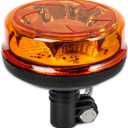 1Pcs Led Beacon Light Yellow Strobe Lights for Trucks 12V 24V Orange Beacon Light Rotating Beacon with 6 Modes for Car Truck UTV SUV Tractor Forklift Golf Cart Trailer
