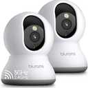 blurams Cameras for Home Security, 2K Pet Camera with Phone App, 360° PTZ Indoor Cameras, 2-Way Talk, Motion Tracking, Color/IR Night Vision, Cloud&SD, Works with Alexa (2Pack, 5GHz/2.4GHz Dual-Band)