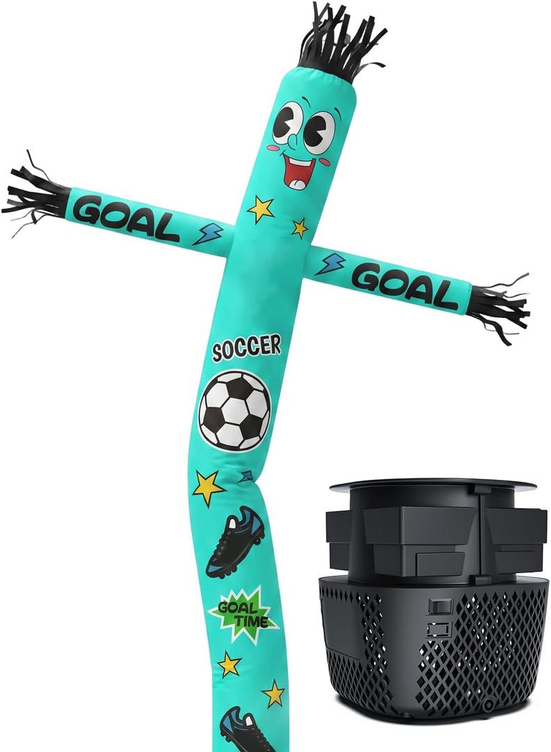7 FT Inflatable Tube Man with Blower: Soccer Sports Theme Inflatable Dancing Man for Indoor & Outdoor Advertising, Party Decorations, Store Grand Openings, Business & Events (Soccer)