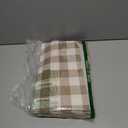 Smiry Rectangle Table Cloth, Waterproof Vinyl Tablecloth with Flannel Backing, Wipeable Buffalo Plaid Table Cover for Picnic, Indoor and Outdoor (Khaki & White, 54"x78")