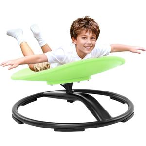 Zhenx Spinning Chair for Autistic Kids (Ages 3-18) - 220LBS Capacity Sensory Swivel Seat - Sensory Toy for Teens with ADHD/Autism - Sit and Spin Calming Gift to Improve Focus & Body Balance (Green), 22 Inches X 20 Inches X 10 Inches