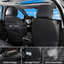 Huidasource Ford Seat Covers, Leather Pickup Seat Cushion Cover Fit for 2015-2025 Ford F150 SuperCrew & 2017-2025 F250 F350 F450 Super Duty Crew Cab XL XLT Lariat King Ranch Platinum(Full Set/Black)