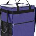Reusable Grocery Bag on 5 Wheels - 84L Foldable Rolling Tote Bag Shopping Cart with Handles, Carries Up to 90 LBS, Navy Blue