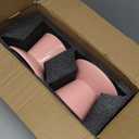 6.2 Inch Extra Wide Elevated Ceramic Cat Bowls, Food and Water Bowl Set for Elder Big Cats Small Dogs, Raised Design for Pet Easy Eating, Protect Cat's Spine Set of 2(Pink)