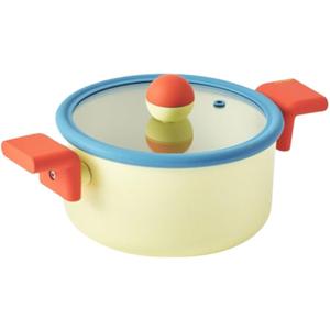 Danish Kitchen Nonstick Forged 8" Stock Pot with Lid, Healthy Cooking Non Stick Ceramic Coating Multi Casserole, Induction Compatible Cookware for Stew, Soup, Noodle, Made in Korea (2.7qt / 20cm)