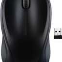 Logitech M317 Wireless Mouse, 2.4 GHz with USB Receiver, 1000 DPI Optical Tracking, 12 Month Battery, Compatible with PC, Mac, Laptop, Chromebook - Black