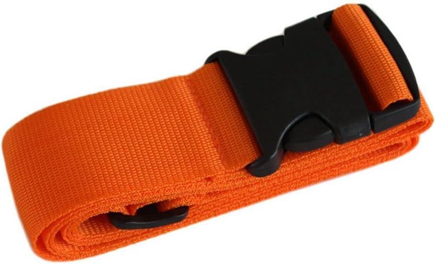 with Plastic Buckle, 188cm Multi-Color Adjustable Suitcase Safety Buckle Belts Bracket Strap Shipping Abroad Reinforce Outdoor Camping(Dark Orange)