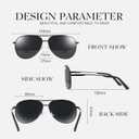 Polarized Aviator Sunglasses for Men Women- Classic Shades Retro Sun Glasses Driving Lightweight UV Protection (A2 Grey Frame/Black Lens)