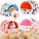 4 Pack Guinea Pig Hideout Bed Guinea Pig cage Small Animal Houses & habitats for Mouse Chinchillas Hamsters Hedgehogs Little Bunny Hedgehog Ferret -1