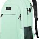 MATEIN 15.6-Inch Laptop Backpack with USB Charging Port, Slim Lightweight Water Resistant Travel Backpack for Women (Mint Green)