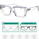 Eyekepper 4 Pack Stylish Reading Glasses Women - Oversized Square Readers Transparent +3.00